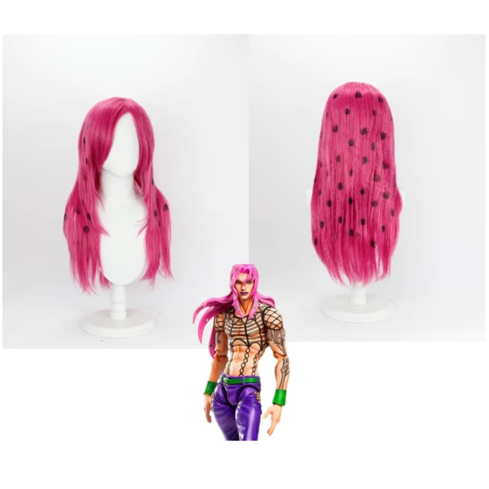 Cosplay Anime Pink Hair - شعر مستعار للتنكر من أنمي جوجو