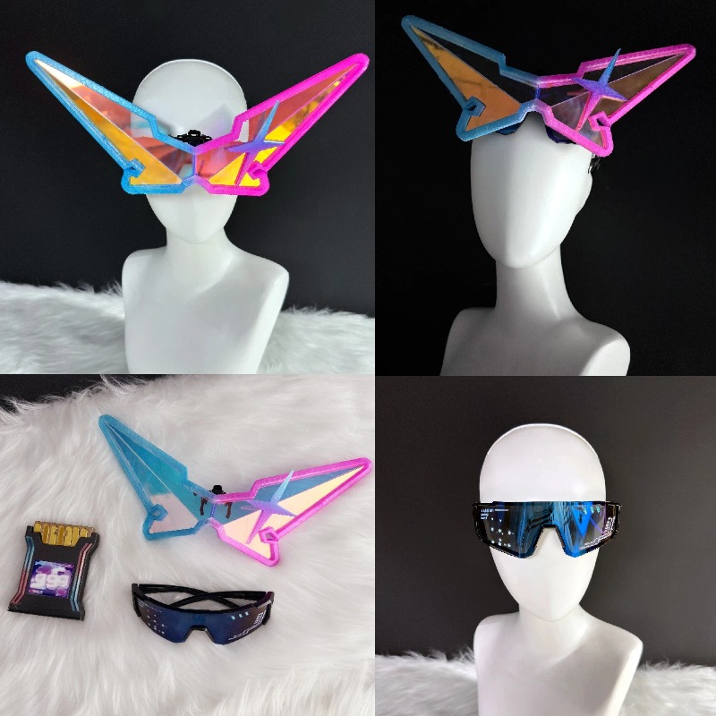 Anime Cosplay Glasses - مجموعة نظارات ملونة لشخصية سيلفر وولف