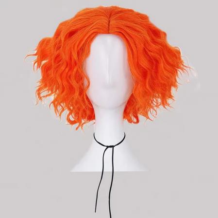 شعر مستعار قصير برتقالي مجعد ل - مراجعة Anime Cosplay Website وسعره