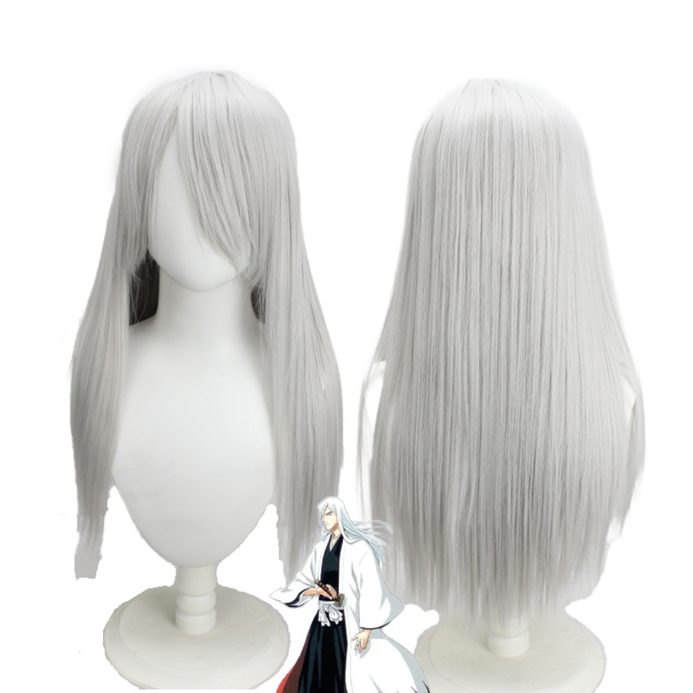 بليتش Jushiro Ukitake شعر مستع - مراجعة Anime Cosplay Bleach وسعره
