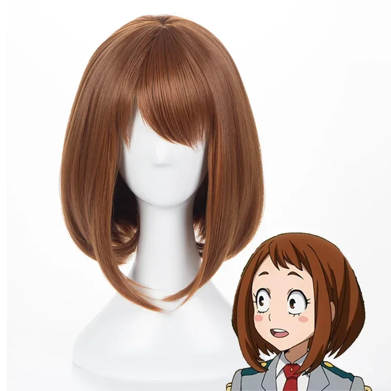 شعر مستعار قصير بني مقاوم للحر - مراجعة Anime Cosplay Website وسعره