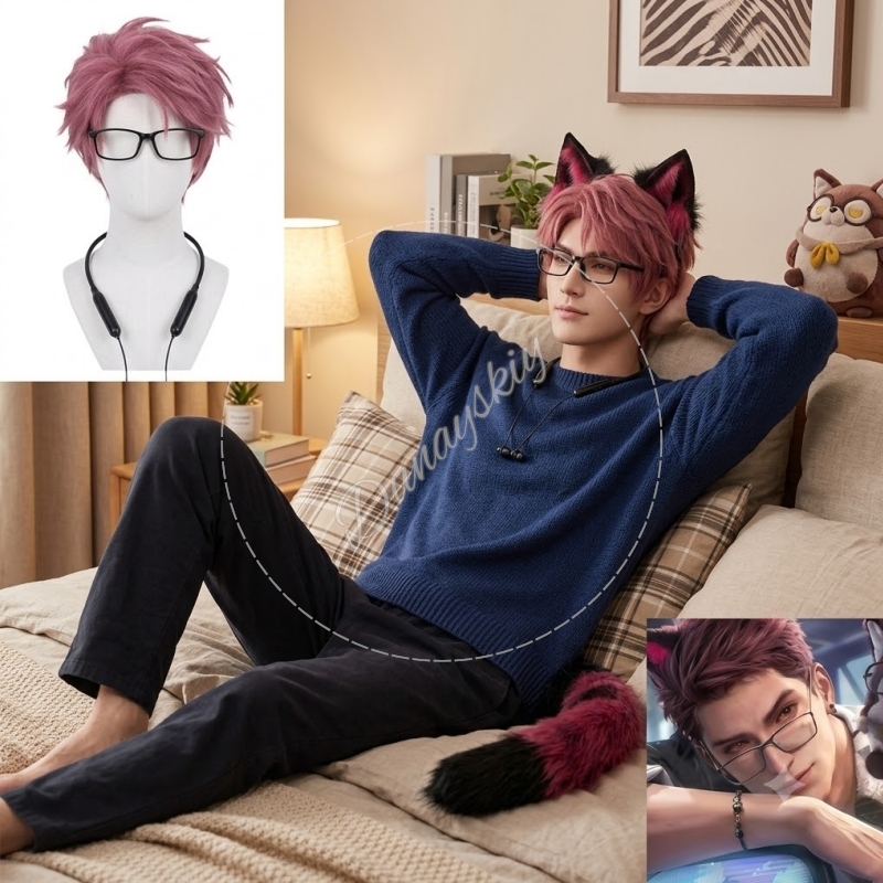 طقم نظارات وسماعات فالكو التنك - مراجعة Anime Cosplay Glasses وسعره