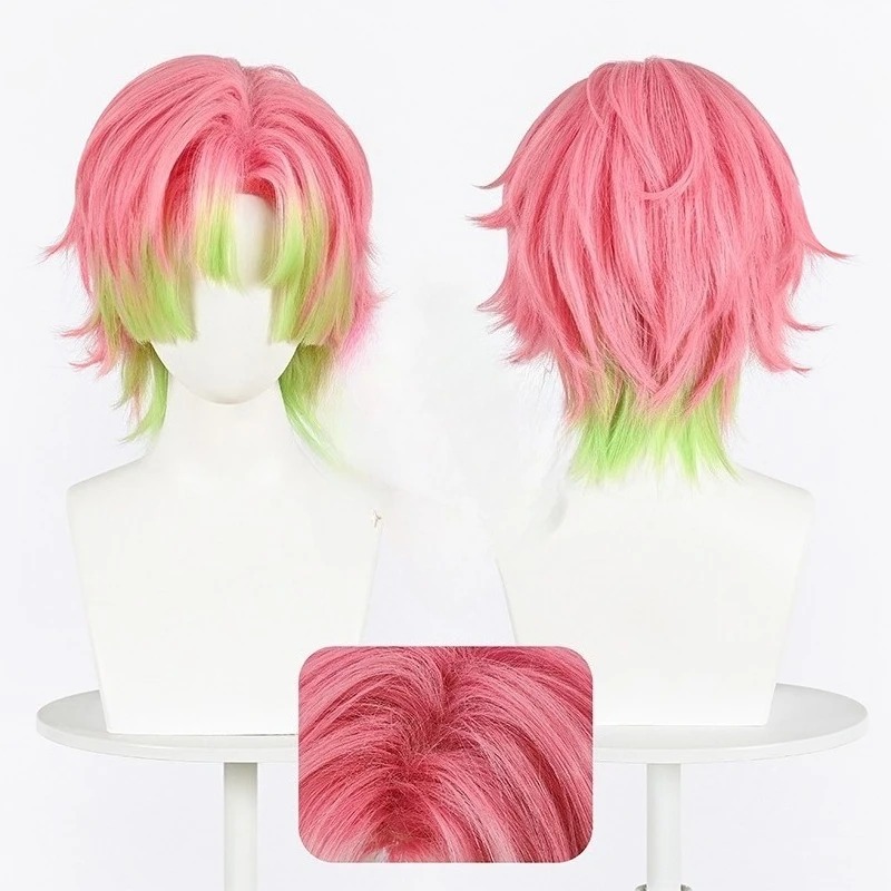 Kanroji Mitsuri شعر مستعار تأث - مراجعة Cosplay Anime Pink Hair وسعره