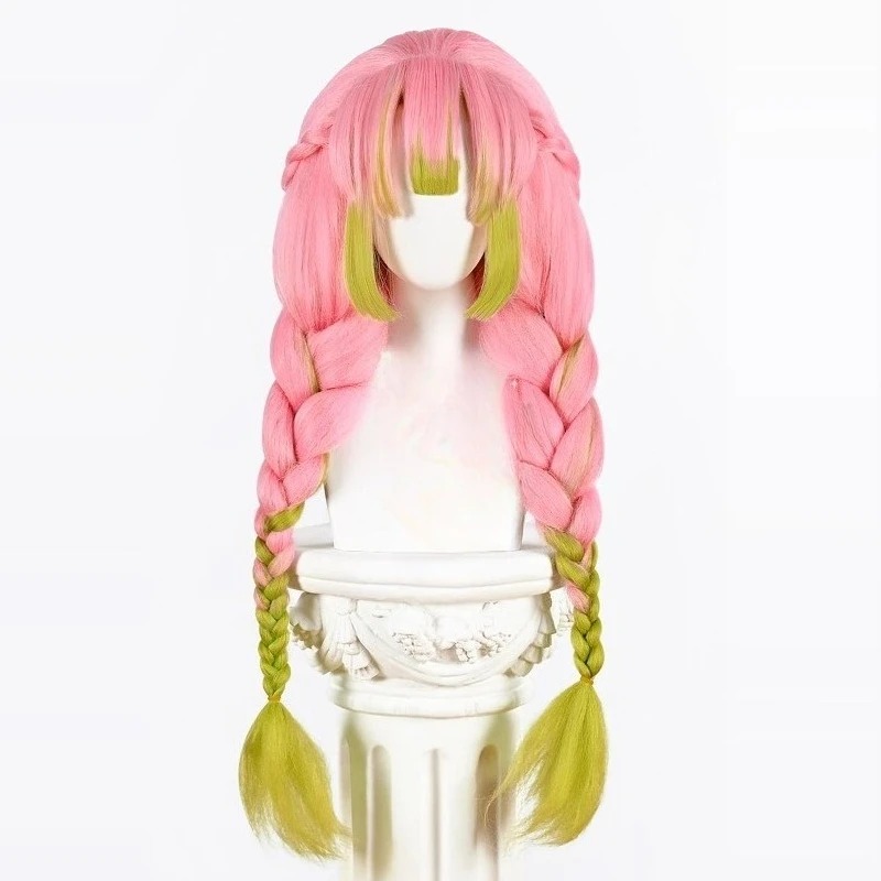 Kanroji Mitsuri شعر مستعار تأث - مراجعة Cosplay Anime Pink Hair وسعره