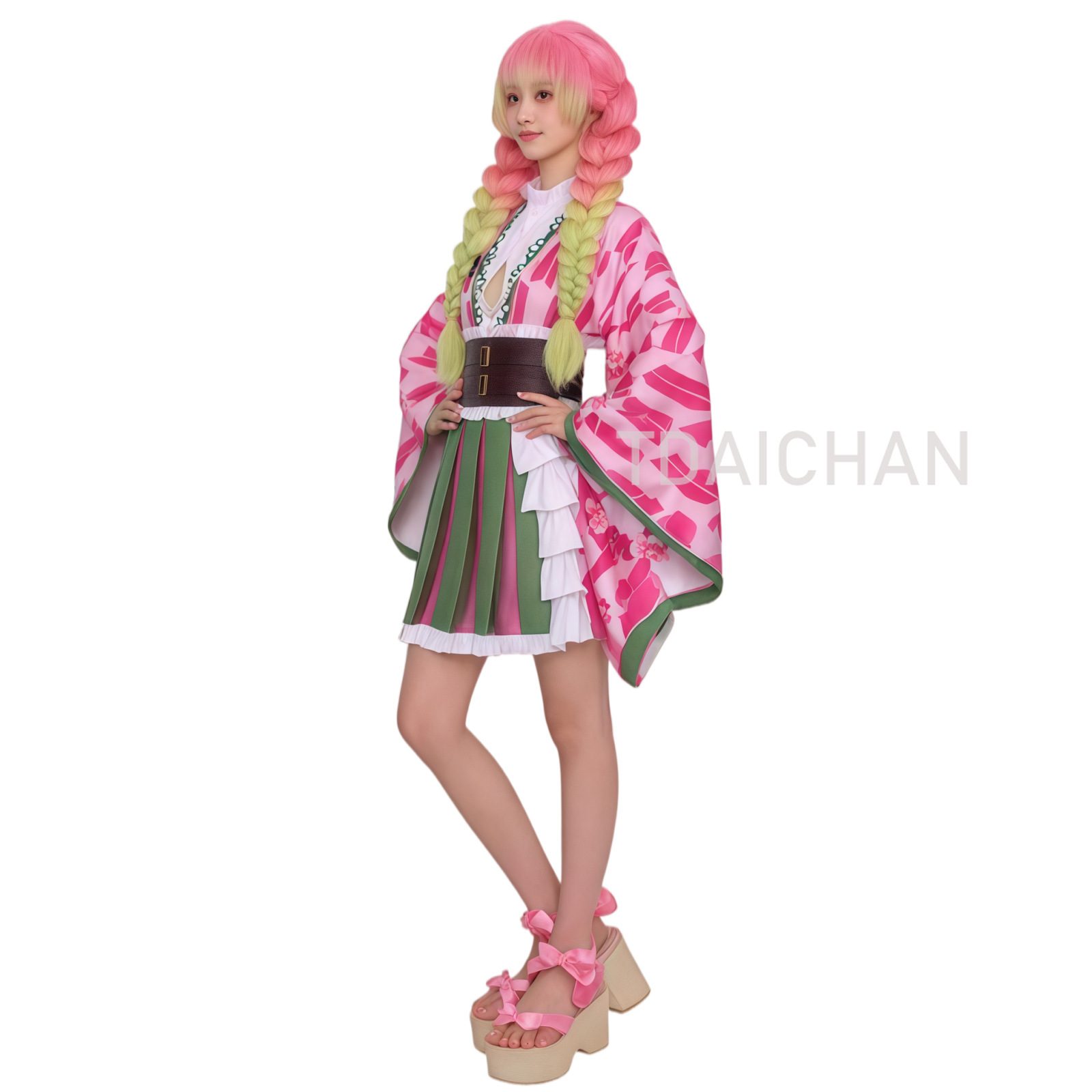 شعر مستعار كوسبلاي أنمي كانروج - مراجعة Cosplay Anime Pink Hair وسعره