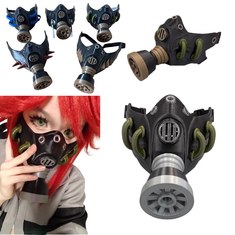قناع غاز أسود ثلاثي الأبعاد مط - مراجعة Anime Cosplay To Buy وسعره