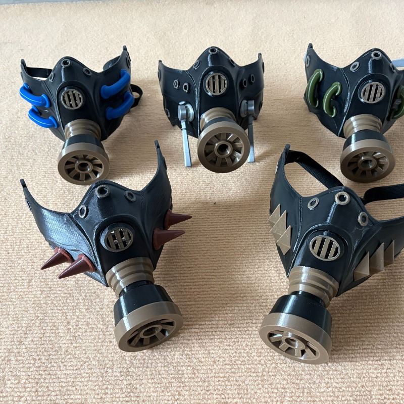 قناع غاز أسود ثلاثي الأبعاد مط - مراجعة Anime Cosplay To Buy وسعره